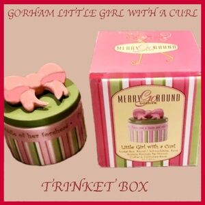 Gorham Merry Go Round Trinket Box - "Little Girl With a Curl" Never Used in Box